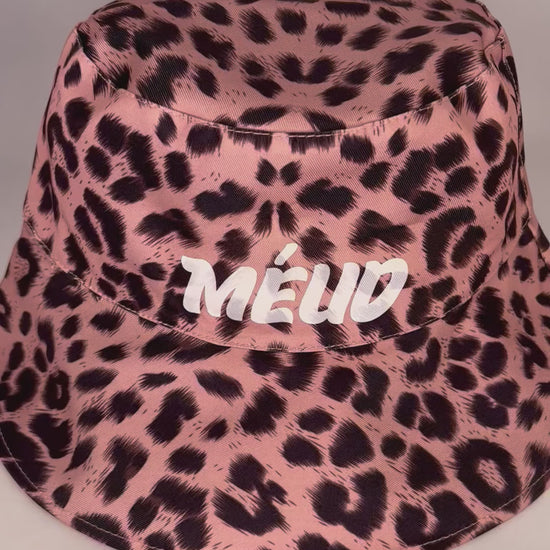 Meud 1 Pink Leopard Print Bucket Hat