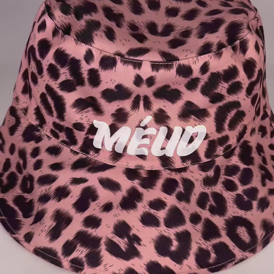 Meud 1 Pink Leopard Print Bucket Hat